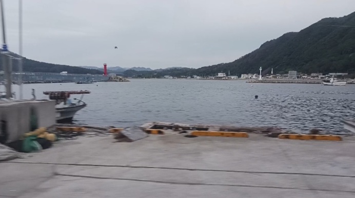 *바다에서 보트타기*